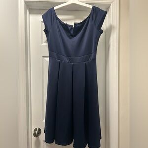 Elegant Navy Blue Women's Dress